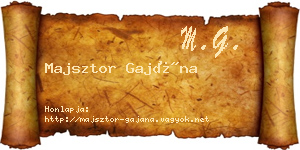 Majsztor Gajána névjegykártya